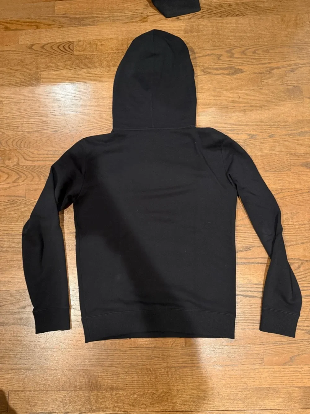 Saint Laurent Black Hooded Sweatshirt with Drawstring - Picture 3 of 6